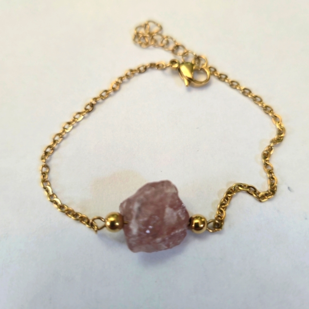 Bracelet Raw Crystal Stainless Steel